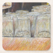 Lumineus equivalent van passieve bewegingen vierkante kartonnen onderzetter (Voorkant)