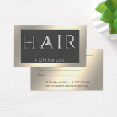 Lumineus glanzend elegant HAAIR-cadeaubon Visitekaartje (Bureau)