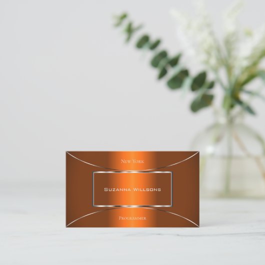 Lumineus Sinaasappel met Silver Decor Professional Visitekaartje (Staand voorkant)