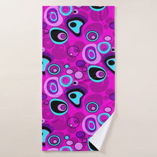Lumineuse, abstraite, Magenta (Serviette de bain)