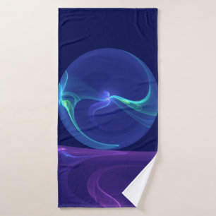Lumineuse Bleu Violet Rêve Abstrait Fractal Art