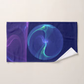 Lumineuse Bleu Violet Rêve Abstrait Fractal Art (Serviette à main)