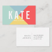 Lumineuse Couleurs gaies Carte maman (Devant / Derrière)