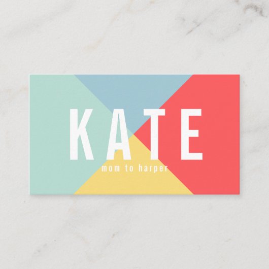 Lumineuse Couleurs gaies Carte maman (Devant)