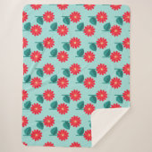 Lumineuse couverture de sherpa fleurie (Devant)