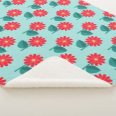 Lumineuse couverture de sherpa fleurie (3/4)