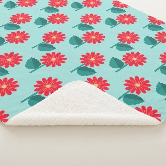 Lumineuse couverture de sherpa fleurie (3/4)