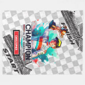 Lumineuse couverture Sport Voiture Voiture Birthda (Devant (Horizontal))