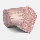 Lumineuse Cravate brillant Rose or Blush Parties s (Roulé)