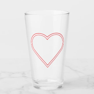 Lumineuse en verre de coeur - Élégant amour