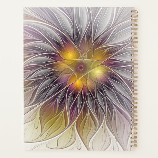 Lumineuse Fleur colorée, Abstraite Fractale modern (Dos)