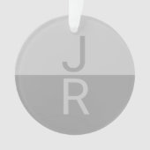 Lumineuses Gris & Gris Initiales Modernes Monogram (devant)