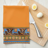 Lumineux éléphants serviette de cuisine (Quart Plié)