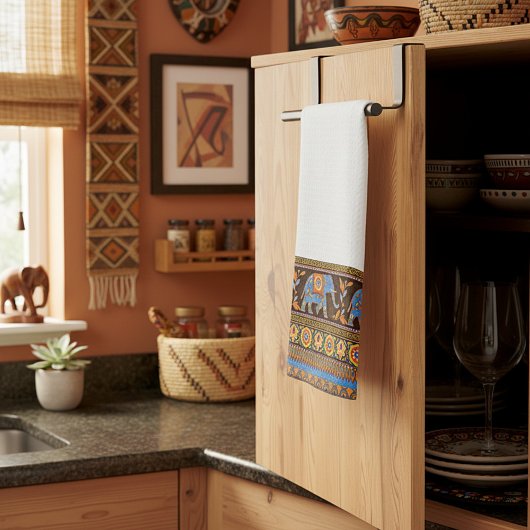 Lumineux éléphants serviette de cuisine