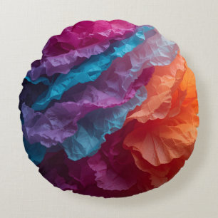 Lumineuze Abstracte Tissuepapierlagen Rond Kussen