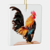 Lumineuze Chicken Art Keramisch Ornament (Rechts)