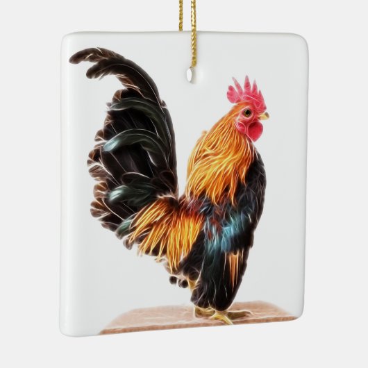 Lumineuze Chicken Art Keramisch Ornament (Rechts)