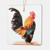 Lumineuze Chicken Art Keramisch Ornament (Links)