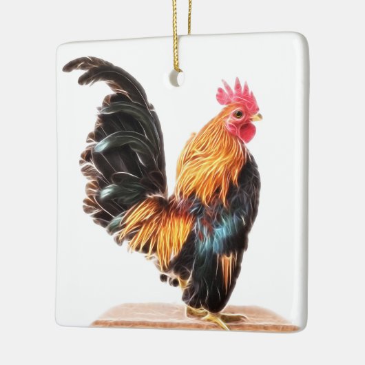 Lumineuze Chicken Art Keramisch Ornament (Links)