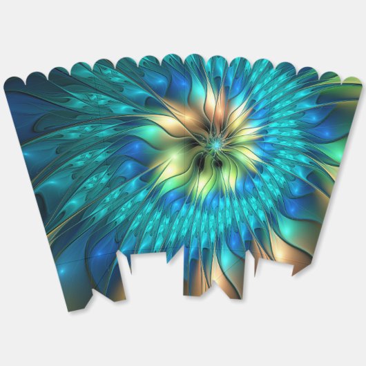 Lumineuze Fantasevloer, kleurrijk Abstract fractal Bedankdoosjes (Ongevouwen)