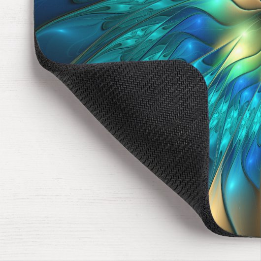 Lumineuze Fantasevloer, kleurrijk Abstract fractal Muismat (Hoek)