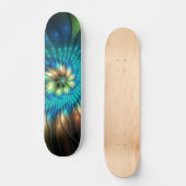 Lumineuze Fantasevloer, kleurrijk Abstract fractal Skateboard (Voorkant)