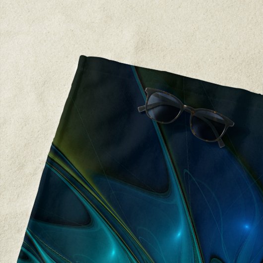 Lumineuze Fantasevloer, kleurrijk Abstract fractal Strandlaken (In situ)