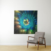 Lumineuze Fantasevloer, kleurrijk Abstract fractal Wandkleed (In Situ (horizontaal))
