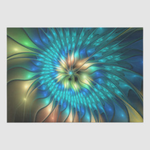 Lumineuze Fantasie Bloem, Kleurrijke Abstracte Fra Tissuepapier