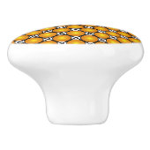 Lumineuze gouden Stippen Black White Lattice Patte Keramische Knop (Zijkant)