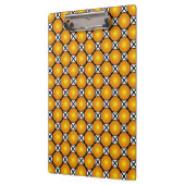 Lumineuze gouden Stippen Black White Lattice Patte Klembord (Links)