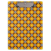 Lumineuze gouden Stippen Black White Lattice Patte Klembord (Voorkant)