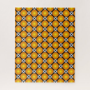 Lumineuze gouden Stippen Black White Lattice Patte Legpuzzel