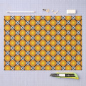 Lumineuze gouden Stippen Black White Lattice Patte Tissuepapier (Craft)