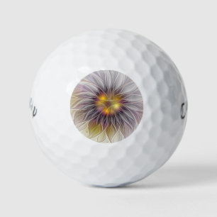 Lumineuze Kleurrijke Bloem, Abstracte Moderne Frac Golfballen