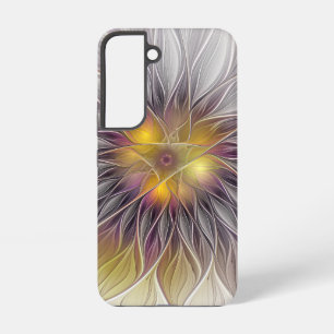 Lumineuze Kleurrijke Bloem, Abstracte Moderne Frac Samsung Galaxy Hoesje
