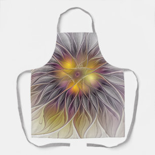 Lumineuze Kleurrijke Bloem, Abstracte Moderne Frac Schort