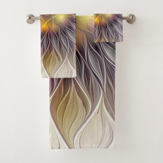 Lumineuze kleurrijke ventilator, Abstract matig fr Bad Handdoek (Insitu)