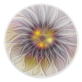 Lumineuze kleurrijke ventilator, Abstract matig fr Keramische Knop (Voorkant)