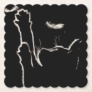 Lumineuze reflectie kartonnen onderzetters