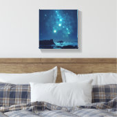 Lumineuze sterren canvas afdruk (Insitu (Slaapkamer))