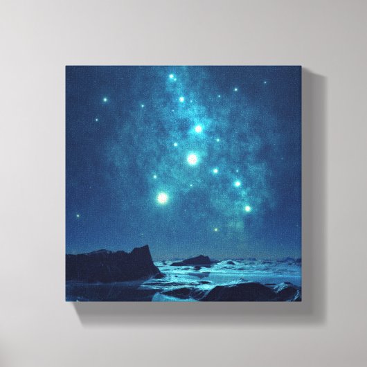 Lumineuze sterren canvas afdruk (Voorkant)