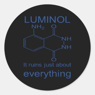 Luminol het ruikt alleen maar over alles wat foren ronde sticker