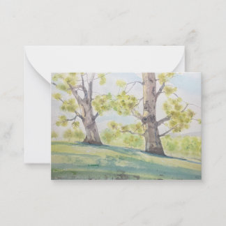 Luminosche Aquarel Bomen Notitiekaartje
