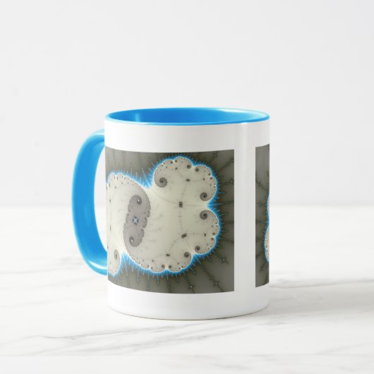 Luminosité bleue - Mug fractale (Devant gauche)