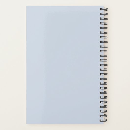 Luminosité Blue Custom Monogramme 2026 Planner (Dos)