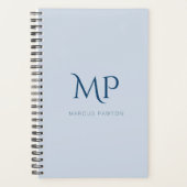 Luminosité Blue Custom Monogramme 2026 Planner (Devant)