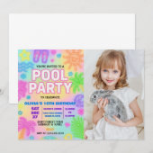 Luminosité dans l'obscurité Pool Party Invitation (Devant / Derrière)