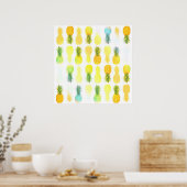 Luminosité de l'ananas - Poster (Cuisine)