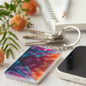 Luminous Abstract Tissue Paper Layers Sleutelhanger (Voorkant Rechts)